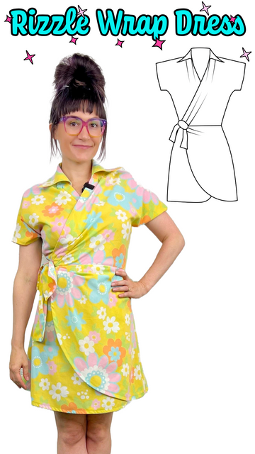 Rizzle Wrap Dress PDF Pattern